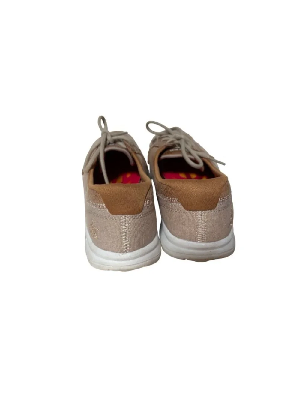 Skechers GOGO Max Womens Size 8 Tan Lace Tie Up Sneaker Shoes Comfort Boat